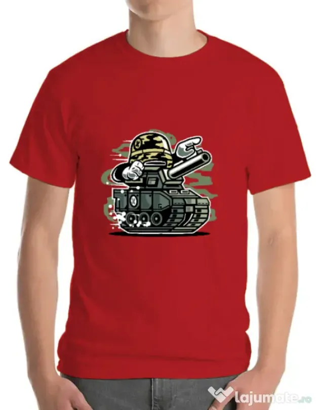 Tricou ADLER barbat War Tank Rosu