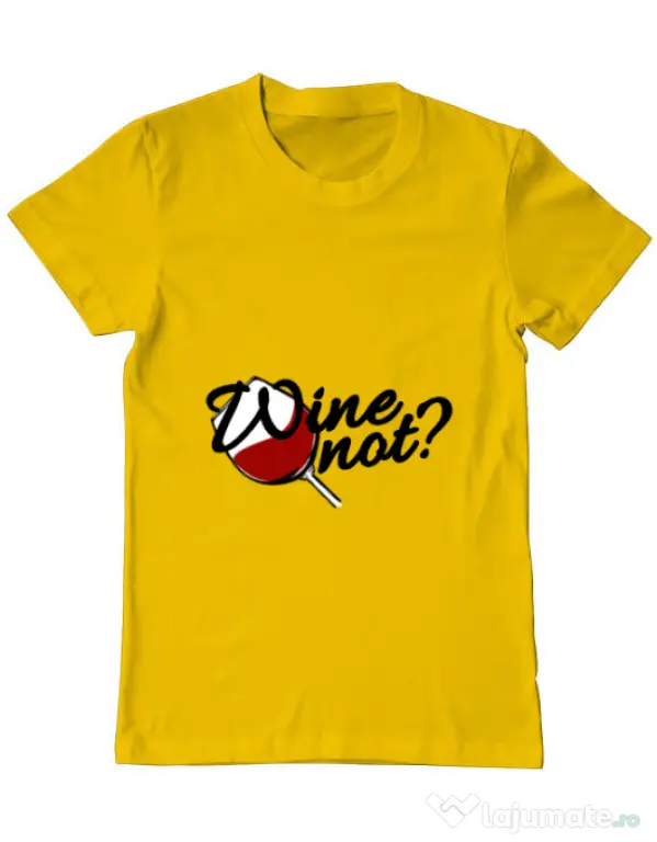 Tricou ADLER barbat Wine not Galben