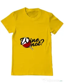 Tricou ADLER barbat Wine not Galben