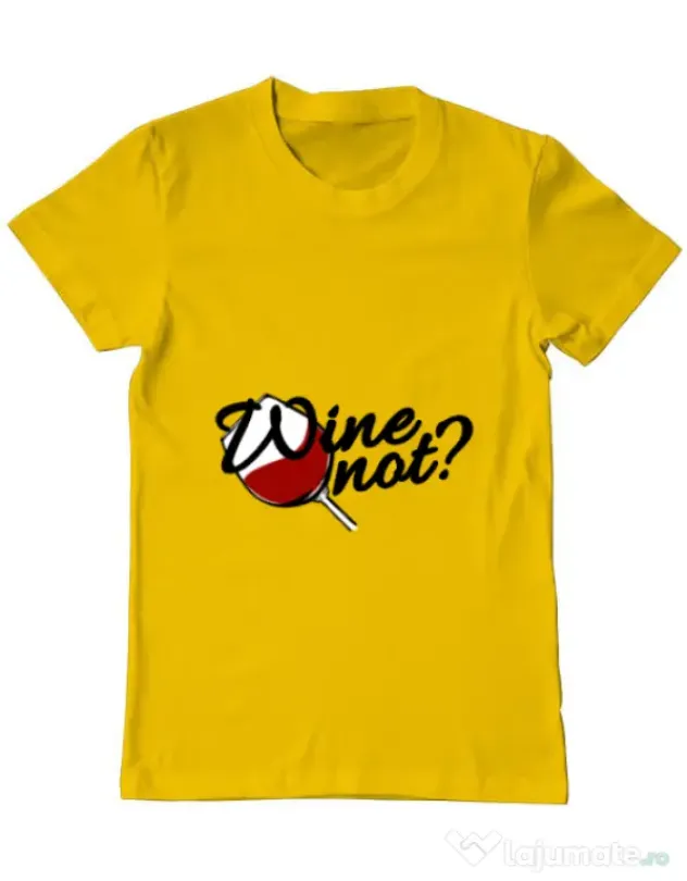 Tricou ADLER barbat Wine not Galben