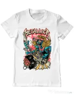 Tricou ADLER barbat Heavy Guitar Alb