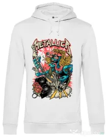 Hoodie barbat cu gluga Heavy Guitar Alb
