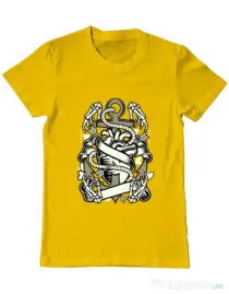 Tricou ADLER barbat Heart and Anchor Galben