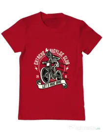 Tricou ADLER barbat Lets Ride Bike Rosu
