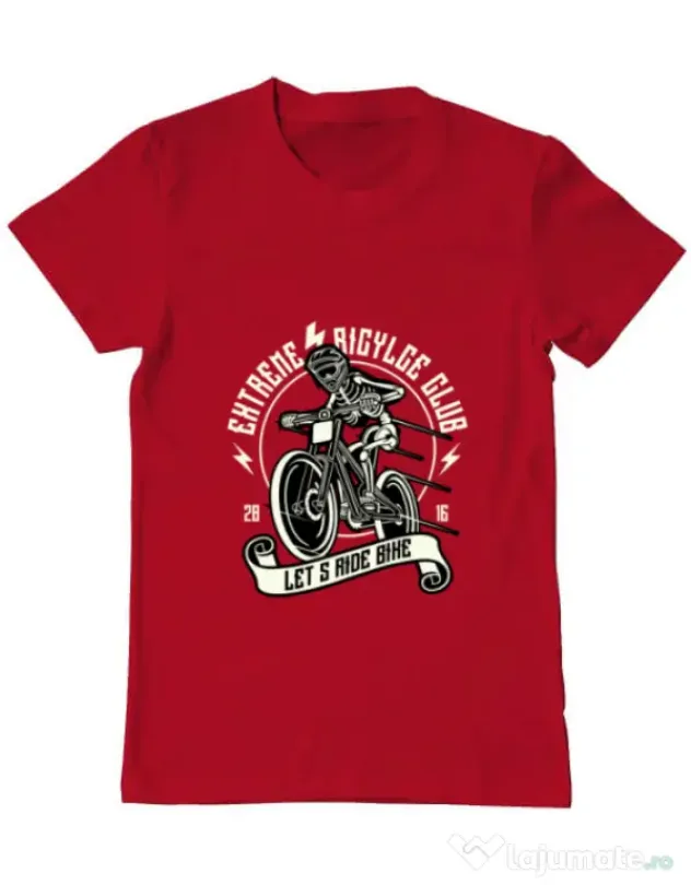 Tricou ADLER barbat Lets Ride Bike Rosu