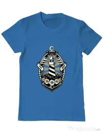 Tricou ADLER barbat Lighthouse Albastru azuriu