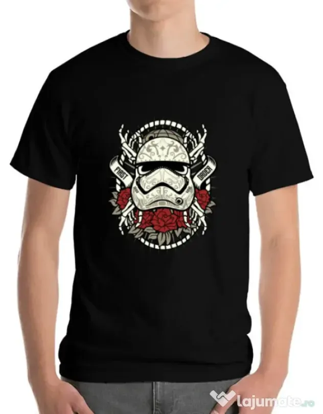 Tricou ADLER barbat Sugar Skull Trooper Negru