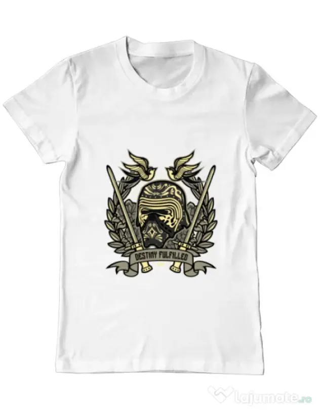 Tricou ADLER barbat Destiny Fulfilled Alb
