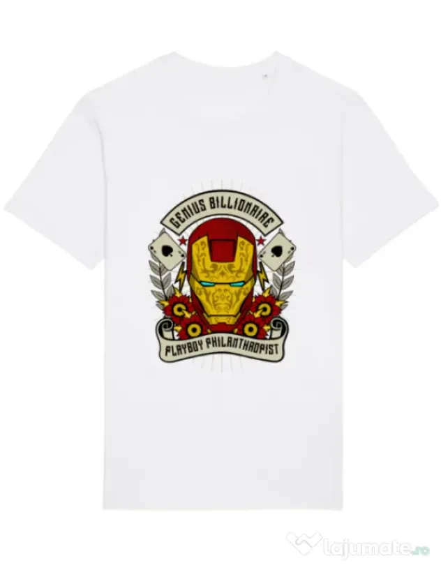 Tricou STANLEY STELLA barbat Genius Billionaire Alb