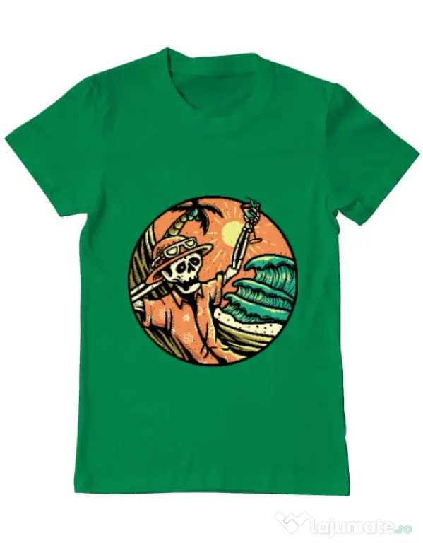 Tricou ADLER barbat Have a Nice Day Verde mediu