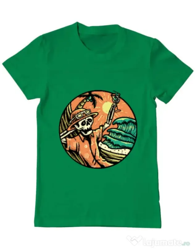 Tricou ADLER barbat Have a Nice Day Verde mediu