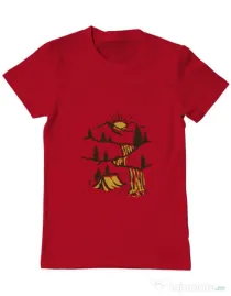Tricou ADLER barbat Hidden Paradise Rosu