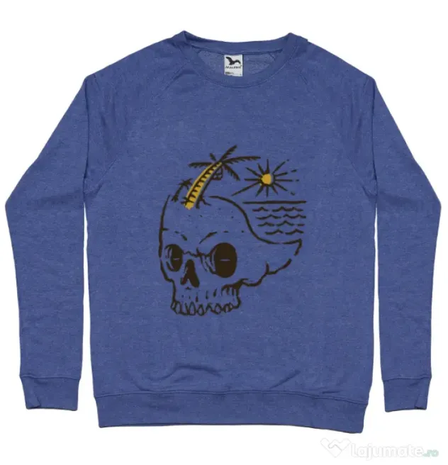 Bluza ADLER barbat Skull Island Albastru melanj