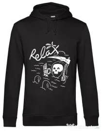 Hoodie barbat cu gluga Relax Negru