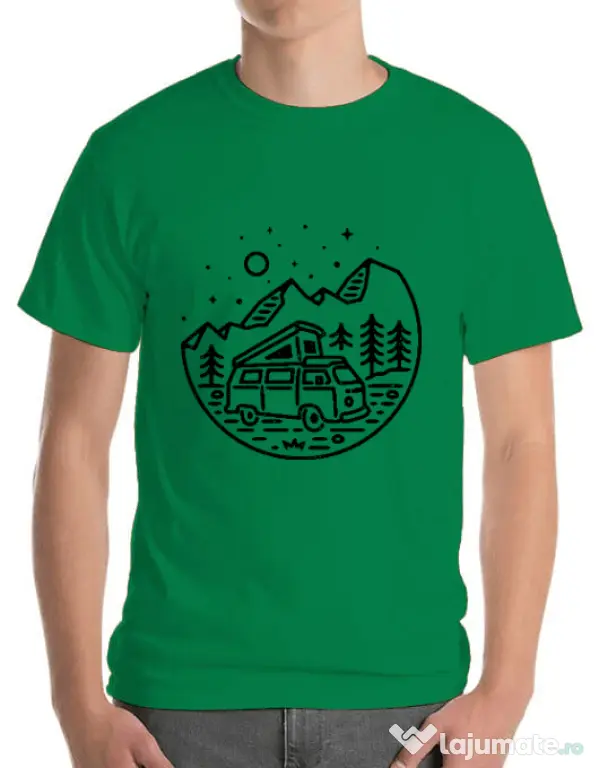 Tricou ADLER barbat Go Outdoor Verde mediu