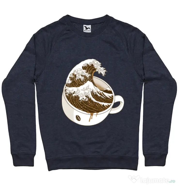 Bluza ADLER barbat The Great Wave off Coffee Denim inchis