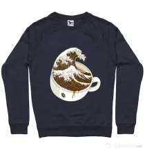 Bluza ADLER barbat The Great Wave off Coffee Denim inchis