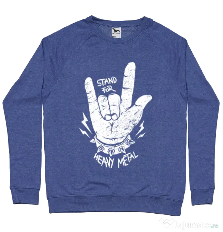 Bluza ADLER barbat Stand for heavy metal Albastru melanj