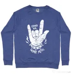 Bluza ADLER barbat Stand for heavy metal Albastru melanj