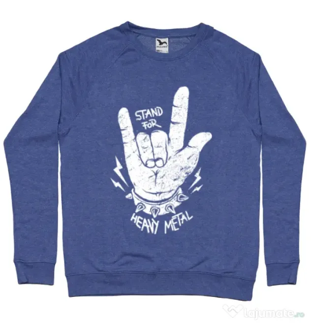 Bluza ADLER barbat Stand for heavy metal Albastru melanj