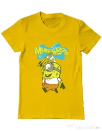 Tricou ADLER barbat MinionBob Galben