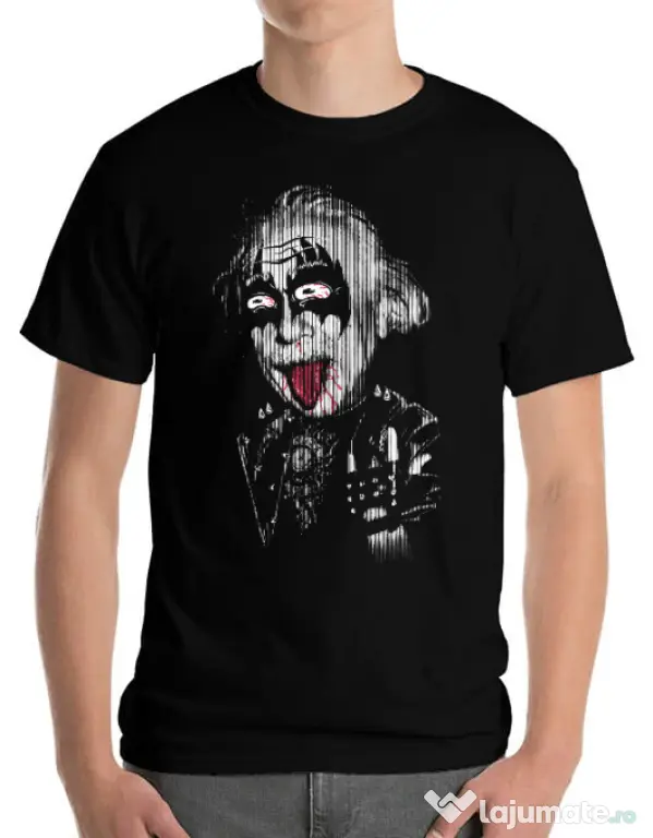 Tricou ADLER barbat Albert Rockeinstein Negru