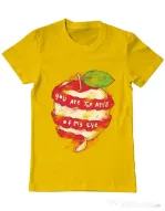 Tricou ADLER barbat You are the apple of my eye Galben