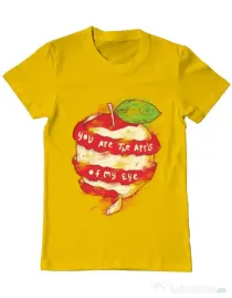 Tricou ADLER barbat You are the apple of my eye Galben