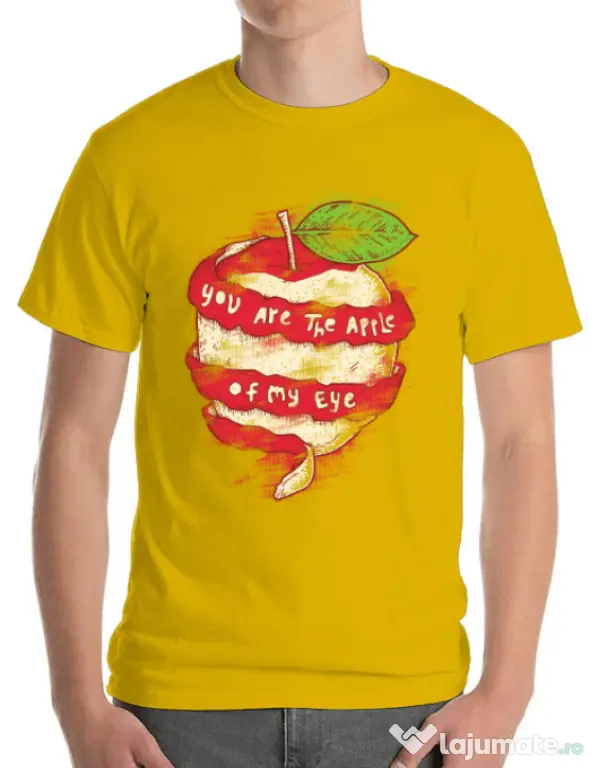 Tricou ADLER barbat You are the apple of my eye Galben