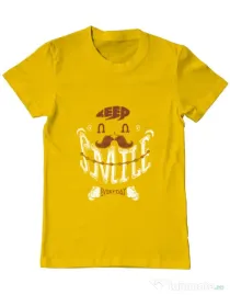Tricou ADLER barbat Keep smile everyday Galben