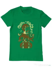 Tricou ADLER barbat Coffee Racer Verde mediu