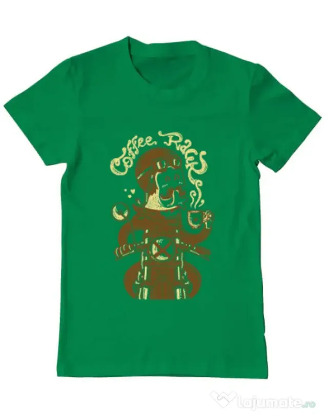 Tricou ADLER barbat Coffee Racer Verde mediu