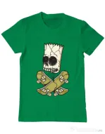 Tricou ADLER barbat Death of Skateboarder Verde mediu