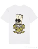 Tricou STANLEY STELLA barbat Death of Skateboarder Alb