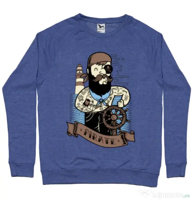 Bluza ADLER barbat Adventure of the Sea Albastru melanj