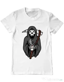 Tricou ADLER barbat Coffee Reaper Alb