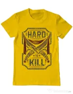 Tricou ADLER barbat Hard To Kill Galben
