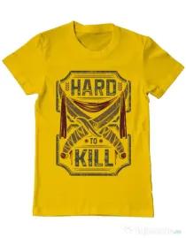Tricou ADLER barbat Hard To Kill Galben