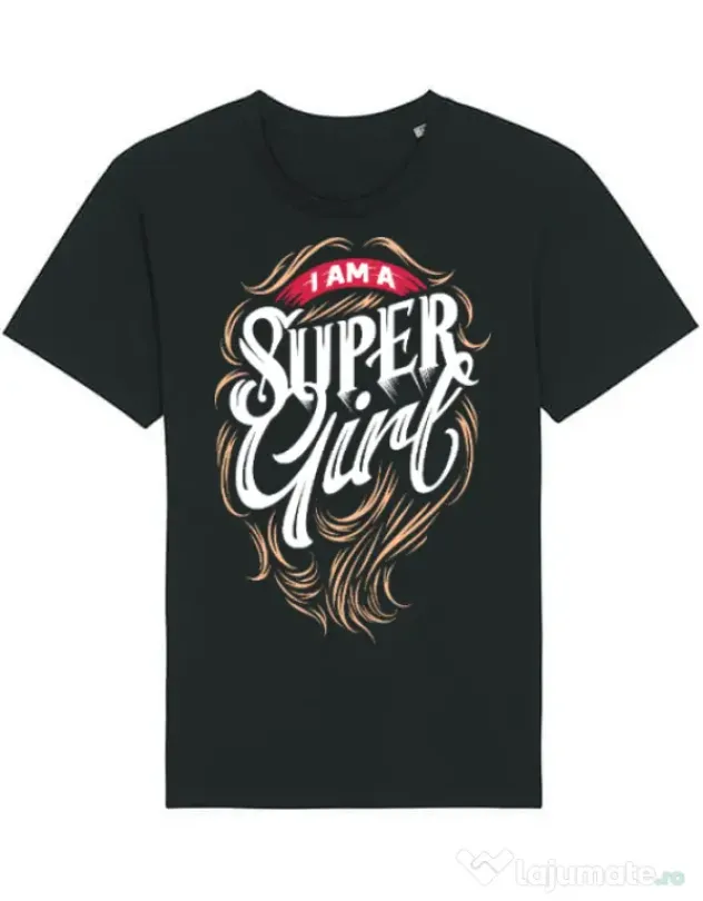 Tricou STANLEY STELLA barbat I am a Super Girl Negru