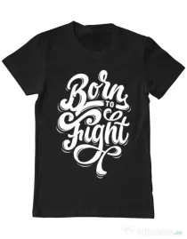 Tricou ADLER barbat Born To Fight Negru