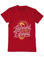 Tricou ADLER barbat Learning Before Earning Rosu