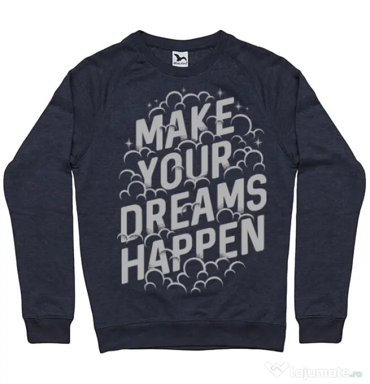 Bluza ADLER barbat Make your dreams happen Denim inchis