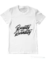 Tricou ADLER barbat Quality not quantity Alb