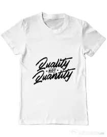 Tricou ADLER barbat Quality not quantity Alb