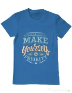 Tricou ADLER barbat Make yourself a priority Albastru azuriu