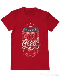 Tricou ADLER barbat Make people feel good Rosu