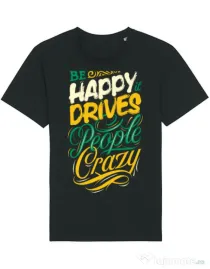 Tricou STANLEY STELLA barbat Be happy Negru