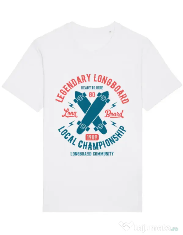 Tricou STANLEY STELLA barbat Legendary Longboard Alb