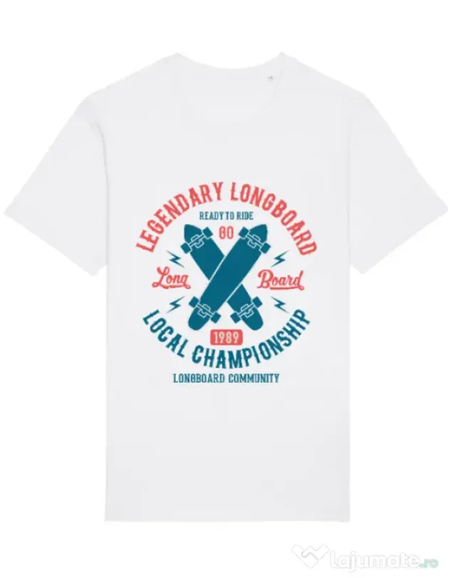 Tricou STANLEY STELLA barbat Legendary Longboard Alb