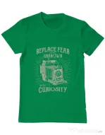 Tricou ADLER barbat Replace Fear Verde mediu